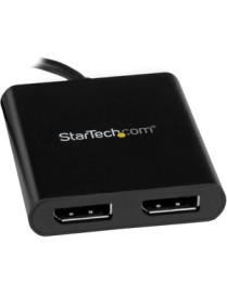 StarTech.com 2-Port Multi Monitor Adapter - USB-C to DisplayPort 1.2 Video Splitter - USB-C to Dual DP MST Hub - TB3 Compatible 