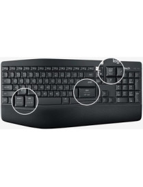 Logitech® MK850 Performance Wireless Keyboard and Mouse Combo - USB Wireless Bluetooth/RF Keyboard - USB Wireless Bluetooth/RF M