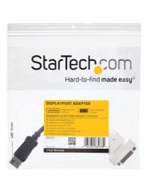 StarTech.com DisplayPort to DVI Adapter, DisplayPort to DVI-D Adapter/Video Converter 1080p, DP 1.2 to DVI Monitor, Latching DP 