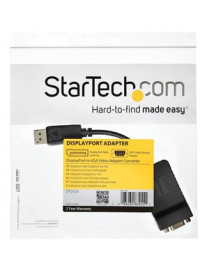 StarTech.com DisplayPort to VGA Adapter, Active DP to VGA Converter, 1080p Video DP to VGA Monitor Dongle, Latching DP Connector