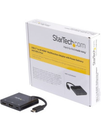 StarTech.com USB C Multiport Adapter with HDMI 4K & 1x USB 3.0 - PD - Mac & Windows - USB Type C All in One Video Adapter - Expa