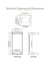 StarTech.com 21U 19" Wall Mount Network Rack - Adjustable Depth 12-20" Open Frame for Server Room /AV/Data/Computer Equipment w/