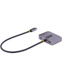 StarTech.com USB C Video Adapter, USB C to HDMI VGA Multiport Adapter, 3.5mm Audio Output, 4K 60Hz HDR, 100W PD 3.0, USB C Displ
