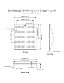 StarTech.com 2U Vented Server Rack Cabinet Shelf - Fixed 20" Deep Cantilever Rackmount Tray for 19" Data/AV/Network Enclosure w/