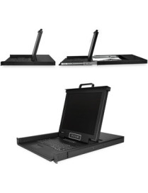 StarTech.com 16 Port Rackmount KVM Console w/ Cables - Integrated KVM Switch w/ 17" LCD - 1U LCD KVM Drawer 50000 MTBF - USB + V