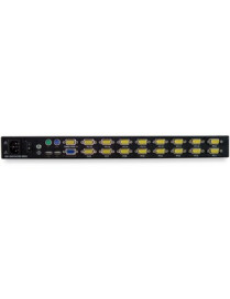 StarTech.com 16 Port Rackmount KVM Console w/ Cables - Integrated KVM Switch w/ 17" LCD - 1U LCD KVM Drawer 50000 MTBF - USB + V
