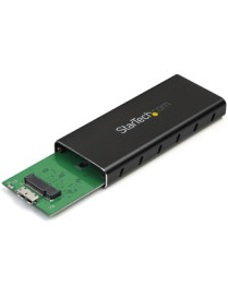 StarTech.com M.2 SSD Enclosure for M.2 SATA SSDs - USB 3.1 (10Gbps) with USB-C Cable - External Enclosure for USB-C Host - Alumi