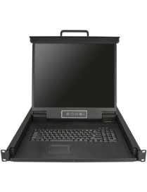 StarTech.com Rackmount KVM Console - 1U 19" LCD Monitor Single Port VGA KVM Server Rack Drawer includes Cables & Hardware - USB 