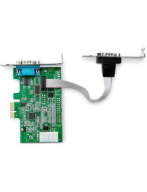 StarTech.com 2-port PCI Express RS232 Serial Adapter Card - PCIe Serial DB9 Controller Card 16950 UART - Low Profile - Windows a