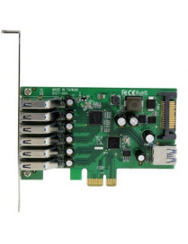 StarTech.com 7 Port PCI Express USB 3.0 Card - Standard and Low-Profile Design - Get the scalability you need by adding 7 USB 3.