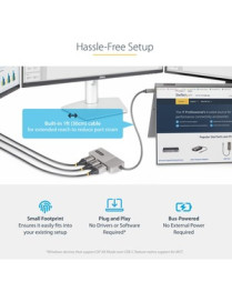 StarTech.com USB-C to 3x DisplayPort MST Hub - 1 Pack - 1 x 24-Pin USB Type C - Male - 3 x DisplayPort 1.4 Digital Audio/Video -
