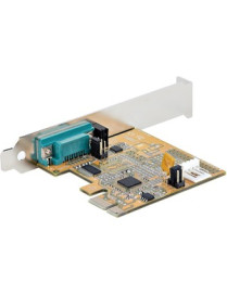 StarTech.com PCI Express Serial Card, PCIe to RS232 (DB9) Serial Interface Card, 16C1050 UART, COM Retention, Low Profile, Windo