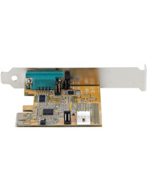 StarTech.com PCI Express Serial Card, PCIe to RS232 (DB9) Serial Interface Card, 16C1050 UART, COM Retention, Low Profile, Windo