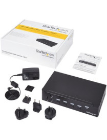 StarTech.com 4-Port HDMI KVM Switch - Built-in USB 3.0 Hub for Peripheral Devices - 1080p - Control four HDMI computers using a 