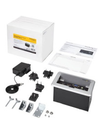 StarTech.com Conference Table Connectivity Box for A/V - USB Charging - LAN - HDMI / VGA / DisplayPort Inputs - HDMI Output - 4K