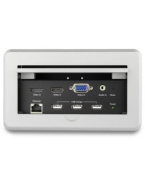 StarTech.com Conference Table Connectivity Box for A/V - USB Charging - LAN - HDMI / VGA / DisplayPort Inputs - HDMI Output - 4K