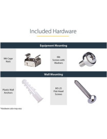 StarTech.com 6U 13.78 n Deep Wallmounting Bracket for Patch Panel - Mount networking equipment and shallow rackmount devices wit