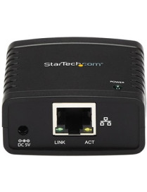 StarTech.com 10/100Mbps Ethernet to USB 2.0 Network LPR Print Server - USB Print Server with 10Base-T/100Base-TX Auto-sensing - 