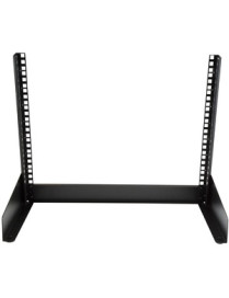 StarTech.com 8U Desktop Rack - 2-Post Open Frame Rack - 19in Open Frame Desktop Rail Rack - 8U - Store your lightweight rack-mou
