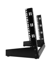 StarTech.com 8U Desktop Rack - 2-Post Open Frame Rack - 19in Open Frame Desktop Rail Rack - 8U - Store your lightweight rack-mou