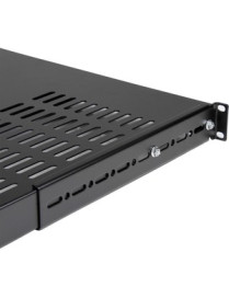 StarTech.com 1U Adjustable Mounting Depth Vented Rack Mount Shelf - Heavy Duty Fixed Rack Shelf - 250lbs / 113kg - Add a high ca