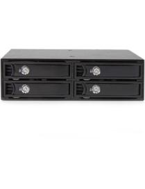 StarTech.com 4-Bay Mobile Rack Backplane for 2.5in SATA/SAS Drives - Hot swap with ease by installing 4 SSDs/HDDs into one 5.25i