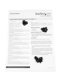 StarTech.com 1U Vented Server Rack Cabinet Shelf - Fixed 10in Deep Cantilever Rackmount Tray for 19" Data/AV/Network Enclosure w