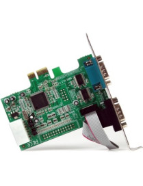 StarTech.com 2 Port PCIe Serial Adapter Card with 16550 - Add 2 RS-232 serial ports to your standard or small form factor comput