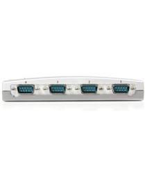 StarTech.com USB to Serial Adapter Hub - 4 Port - Bus Powered - DB9 (9-pin) - USB Serial - FTDI USB to Serial Adapter - Add four
