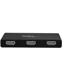 StarTech.com 3-Port Multi Monitor Adapter - USB-C to HDMI Video Splitter - USB Type-C to HDMI MST Hub - Thunderbolt 3 Compatible
