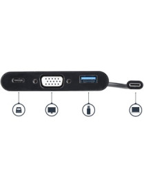 StarTech.com USB-C VGA Multiport Adapter - USB-A Port - with Power Delivery (USB PD) - USB C Adapter Converter - USB C Dongle - 