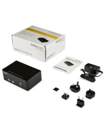 StarTech.com 2 Port DisplayPort Dual-Monitor KVM Switch - DisplayPort KVM - 4K 60 Hz - Access two dual-monitor computers and two