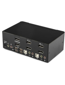 StarTech.com 2 Port DisplayPort Dual-Monitor KVM Switch - DisplayPort KVM - 4K 60 Hz - Access two dual-monitor computers and two