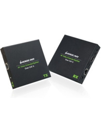 IOGEAR 4K Video Extender/Splitter over Ethernet Cable Kit - 1 Input Device - 2 Output Device - 230 ft (70104 mm) Range - 2 x Net