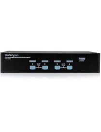 StarTech.com StarTech.com 4 Port Rack Mountable USB KVM Switch With Audio and USB 2.0 Hub - KVM / audio / USB switch - USB - 4 p