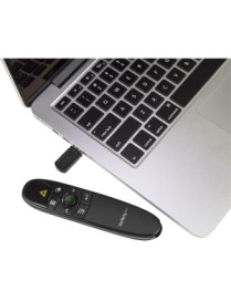 Startech Wireless Presentation Remote with Green Laser Pointer - 90 ft. (27 m) - USB Presentation Clicker for Mac and Windows - 