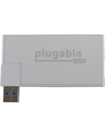 Plugable USB Hub, Rotating 4 Port USB 3.0 Hub, Powered USB Hub (Compatible with Windows, macOS & Linux, USB 2.0 Backwards Compat