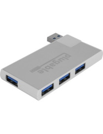 Plugable USB Hub, Rotating 4 Port USB 3.0 Hub, Powered USB Hub (Compatible with Windows, macOS & Linux, USB 2.0 Backwards Compat