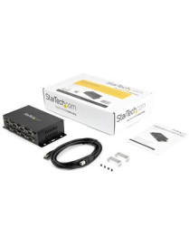 StarTech.com USB to Serial Adapter Hub - 8 Port - Industrial - Wall Mount - Din Rail - COM Port Retention - FTDI USB to RS232 - 