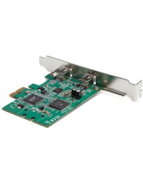 StarTech.com 2 Port 1394a PCI Express FireWire Card - TI TSB82AA2 Chipset - Plug-and-Play - PCIe FireWire Adapter (PEX1394A2V2) 