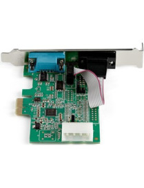 StarTech.com 2-port PCI Express RS232 Serial Adapter Card - PCIe to Dual Serial DB9 RS-232 Controller - 16950 UART - Windows and