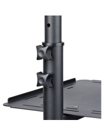 StarTech.com Mobile Projector and Laptop Stand/Cart, Heavy Duty Portable Projector Stand/Presentation Cart (22lb/shelf), Height 