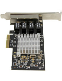 StarTech.com 4-Port Gigabit Ethernet Network Card - PCI Express, Intel I350 NIC - Quad Port PCIe Network Adapter Card w/ Intel C