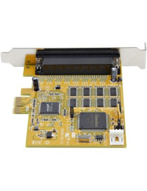 StarTech.com 8-Port PCI Express RS232 Serial Adapter Card - PCIe to Serial DB9 RS232 Controller Card - 16C1050 UART - 15kV ESD -