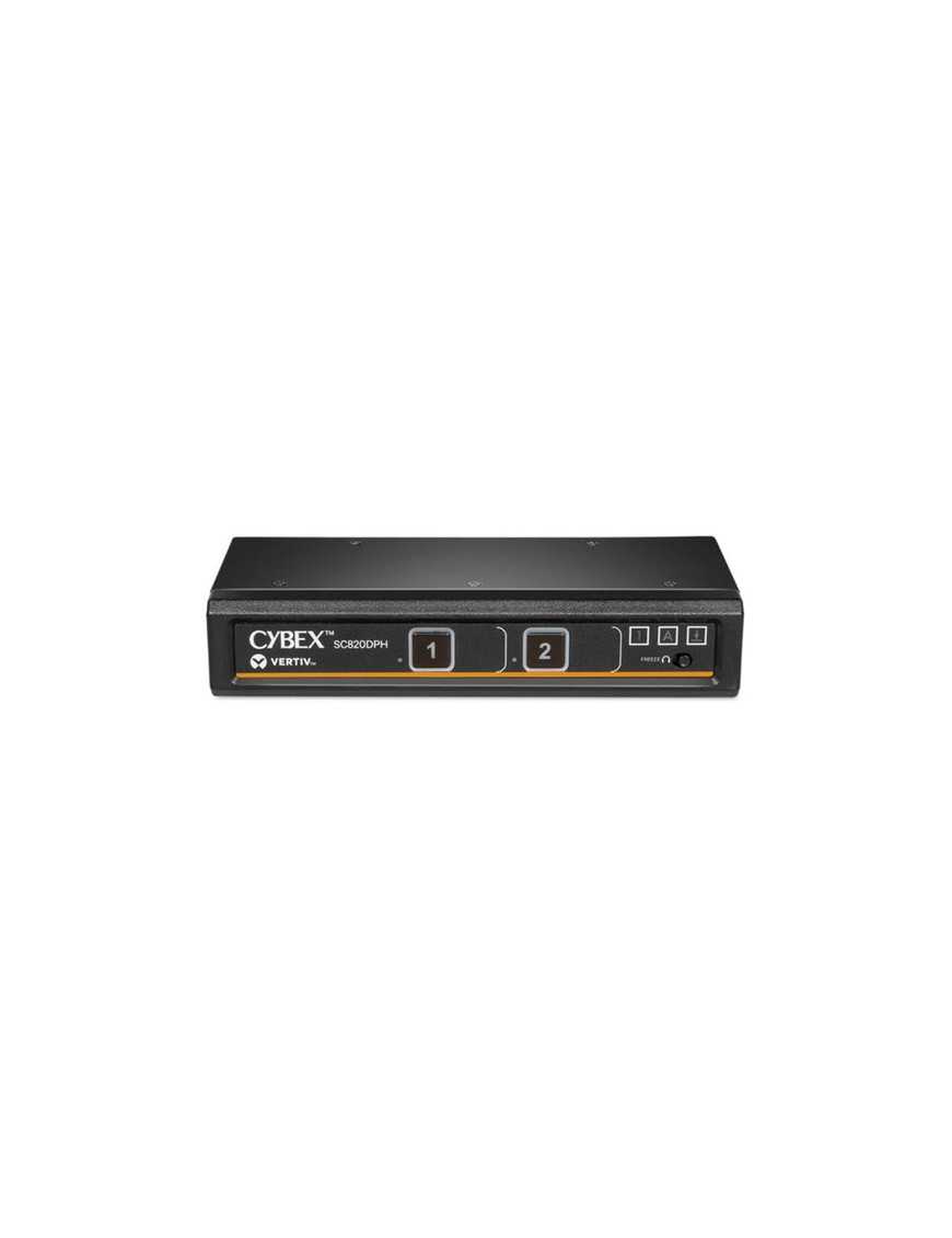 Vertiv Cybex SC800 Secure KVM | Single Head | 2 Port Universal DisplayPort | NIAP version 4.0 Certified - Secure Desktop KVM Swi
