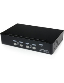 StarTech.com StarView SV431USB - KVM switch - USB - 4 ports - 1 local user - USB - 1U - Control up to 4 PC or Mac computers from
