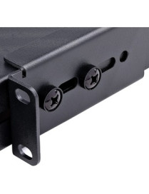 StarTech.com 1U Adjustable Mounting Depth Rack Mount Shelf - Heavy Duty Fixed Rack Shelf - 175lbs / 80kg - Add a high capacity, 