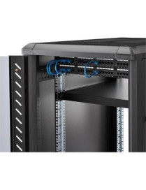StarTech.com 1U Adjustable Mounting Depth Rack Mount Shelf - Heavy Duty Fixed Rack Shelf - 175lbs / 80kg - Add a high capacity, 