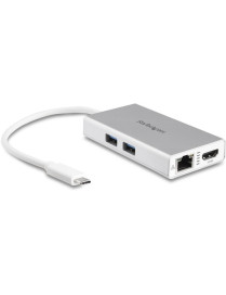 StarTech.com USB-C Multiport Adapter - USB-C Travel Dock w/ 4K HDMI - 60W PD Pass-Through, GbE, 2x USB-A - Mini USB Type-C Docki
