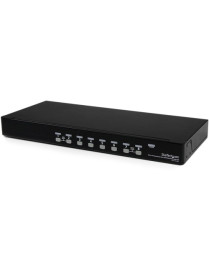 StarTech.com 8 Port 1U Rackmount USB KVM Switch with OSD - Control up to 8 VGA and USB computers from a single keyboard, mouse a